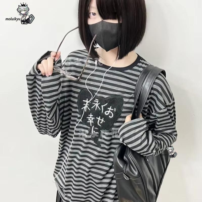 Y2K アメリカンパンクヴィンテージ O ネック長袖シャツオ - Embellish Knit のレビューと価格