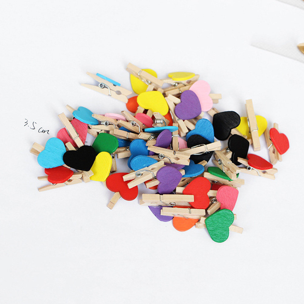 50個入りミニ木製洗濯バサミ、天然木製フォトクリップ、DIY - Craft Embellishments のレビューと価格