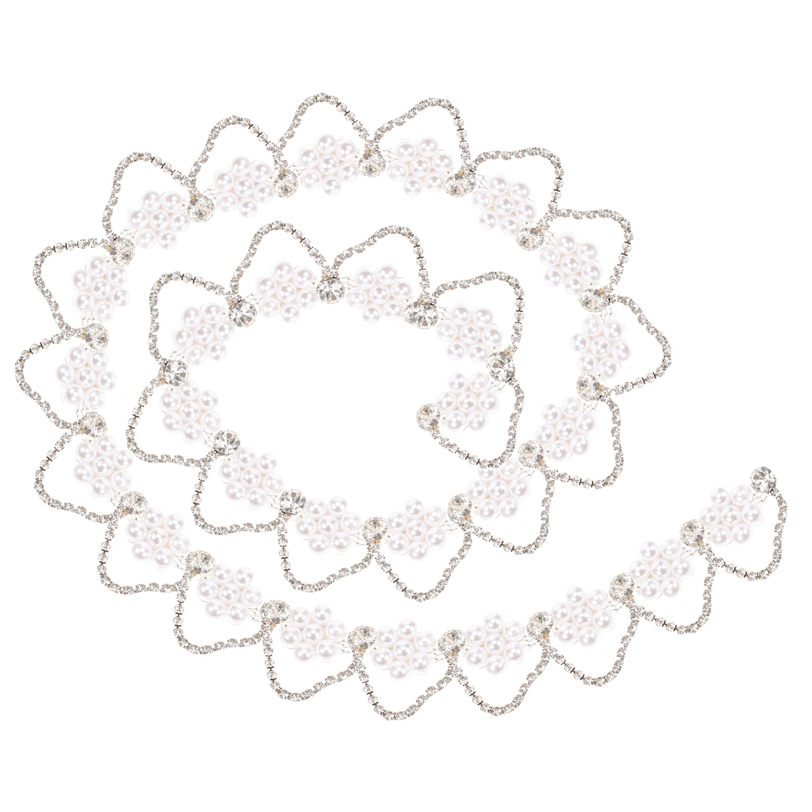 高級ラインストーンパールチェーントリム DIY用 服飾 ヘア - Craft Embellishments のレビューと価格