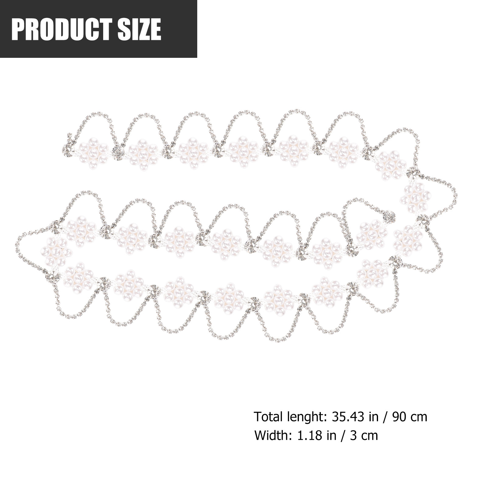 高級ラインストーンパールチェーントリム DIY用 服飾 ヘア - Craft Embellishments のレビューと価格