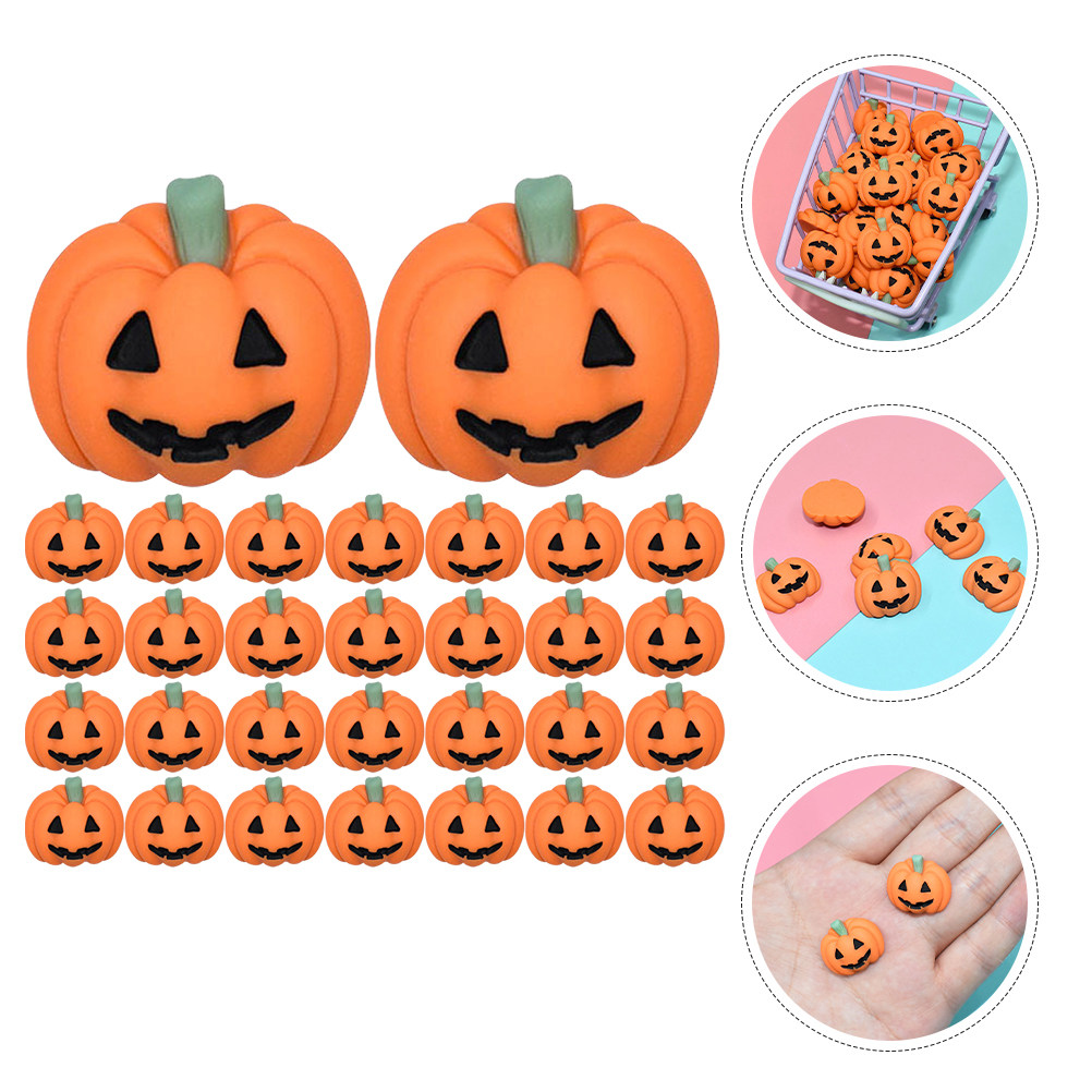 50個入りミニ樹脂製パンプキンチャーム、DIYパンプキンデコ - Craft Embellishments のレビューと価格